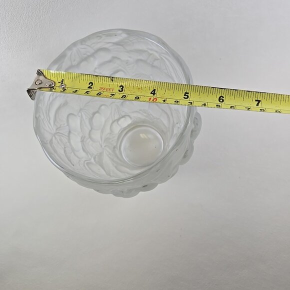 Josef Inwald Barolac Cherries Art Deco Czech Frosted Glass Vase Clear 7" U8 - Picture 9 of 13